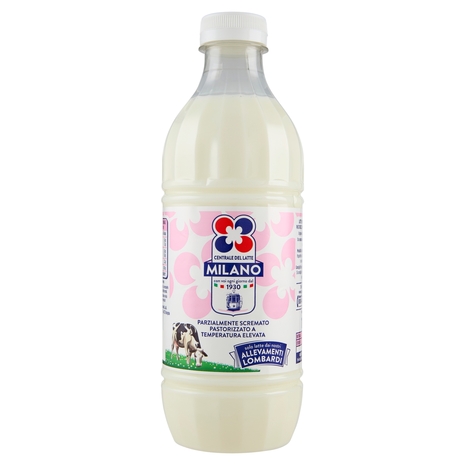 Centrale del Latte Milano Parzialmente Scremato Pastorizzato a Temperatura Elevata 1 L